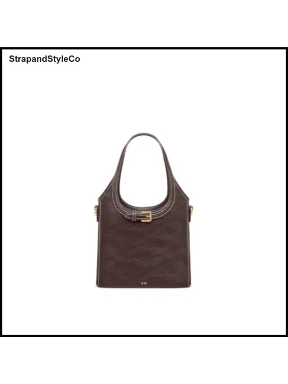 Vegan Leather Mini Top Handle Satchel Crossbody Bag with Belted Embellished